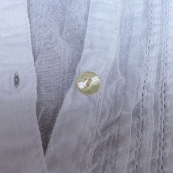 H&M L.O.G.G. Super Light White Cotton Sz 12 Tunic Top - Picture 3 of 8